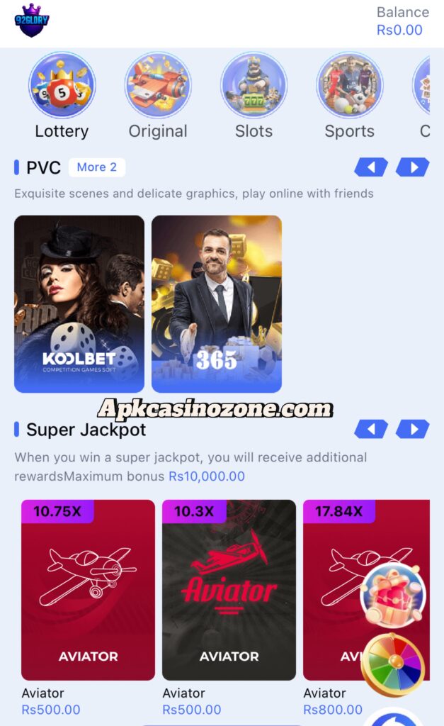 92Glory Game Download real earning app