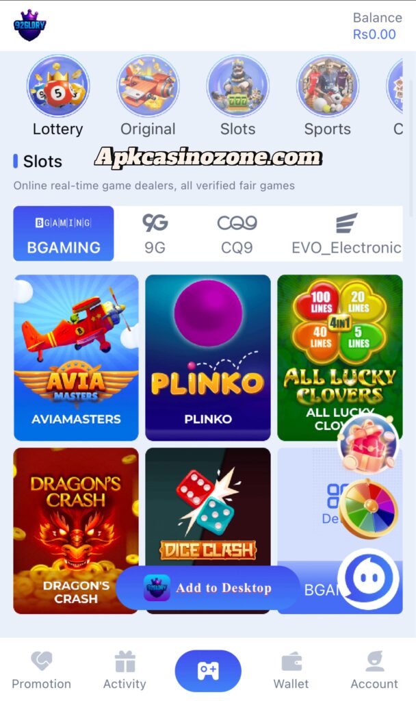 92Glory Game Download real earning app