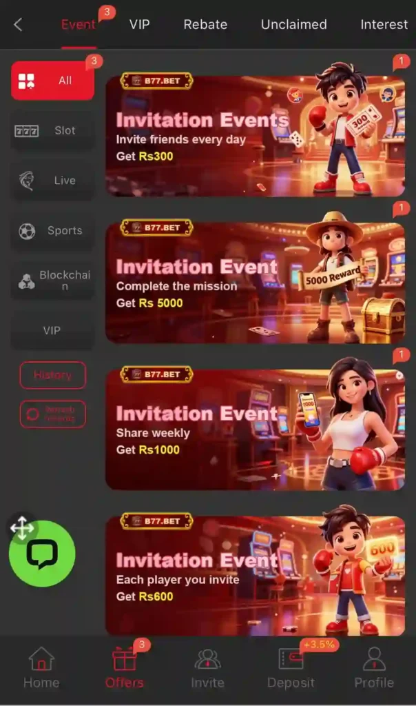 B77 BET Game Download Free for Android in Pakistan