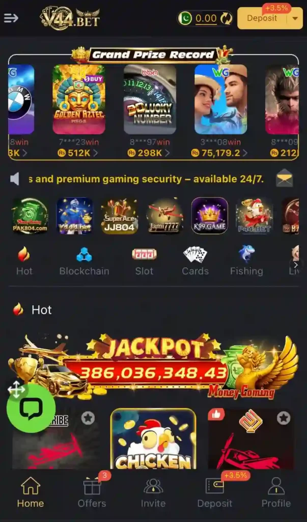 V44 Bet game download free for android in Pakistan